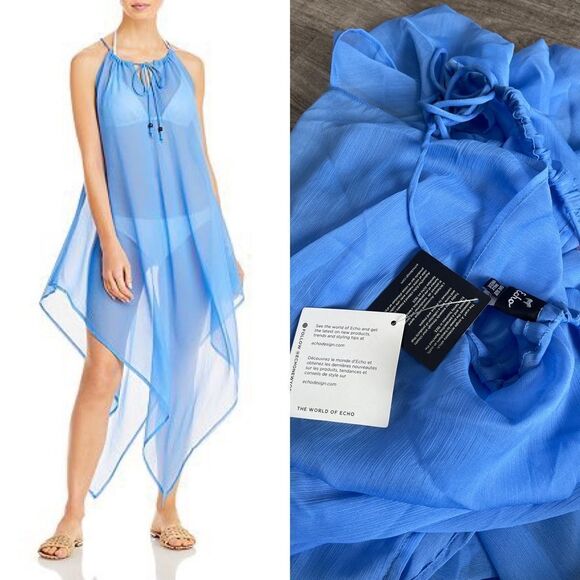 Echo Drawstring Handkerchief Dress Swim Cover-up - Picture 1 of 1